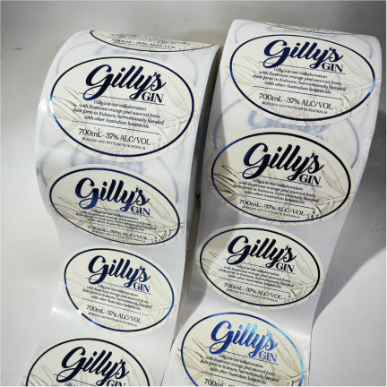 Wholesale Customized Self Adhesive Private Luxury Textured Paper Embossed Gold Foil Wine Label Stickers